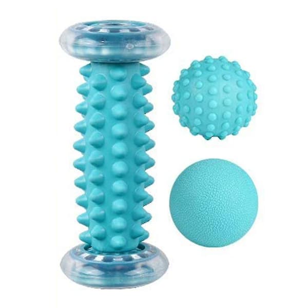 Fotmassage Roller och Spiky Massageboll Set, 3 st