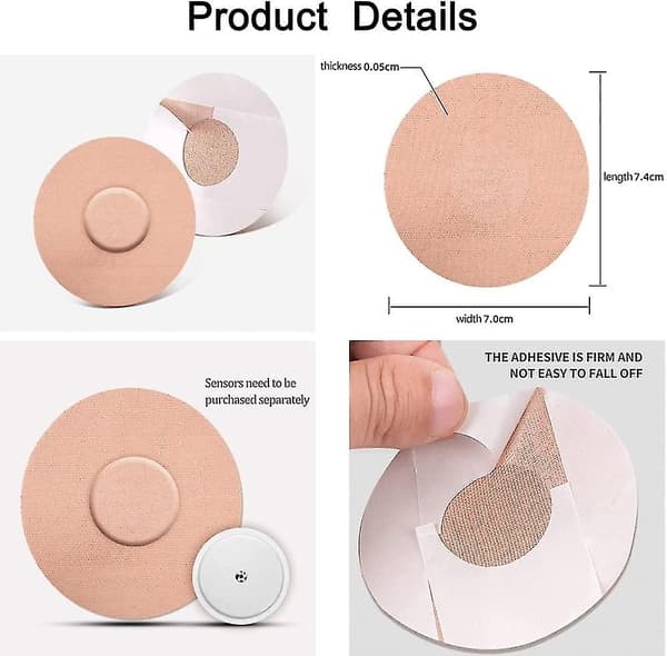 Sensorisuojat Freestyle Librelle, Vedenpitävät Sensoritarrat CGM-sensorin Suojaukseen, Ei Liimaa Brown 20pcs