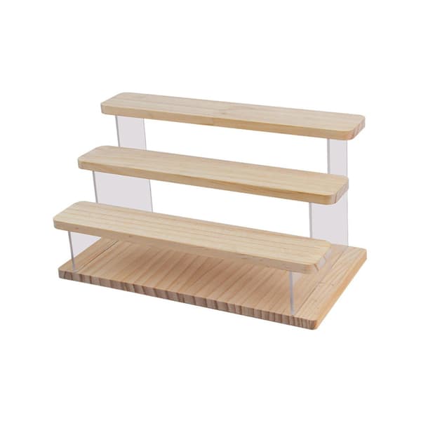 Tre lags displayhylle displayrekvisitter smykkeholder for samleobjekter