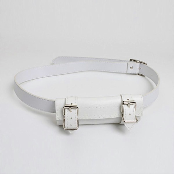 PU Læder Bælte Til Katana Bælte Demon Slayer Bælte Rapier Ring Rem Bælte Hylster Sværd Bælte Talje Skede Skedeholder 110CM white 110cm