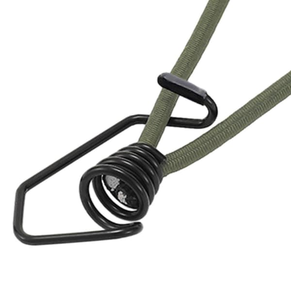 Elastiksnor med krog 6 mm reb Elastik Baldakin Bindere til Lastbiler Bannere Camping Sort Green 20cm