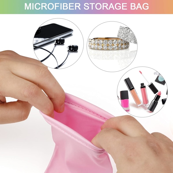 Mikrofiber Mjuk Solglasögonfodral Väska 6-Pack, Gadget Rengöring och Förvaringsväska i Glasögonfodral Väska Multicolour-a
