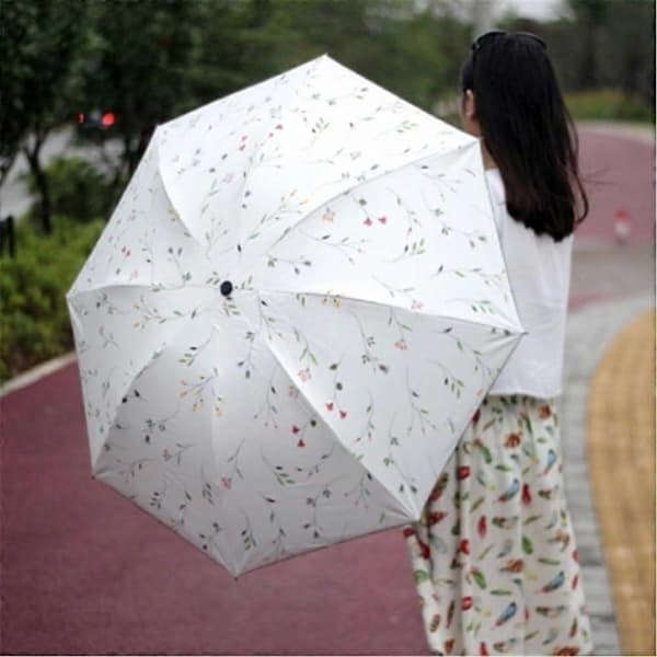 Solparasol Dame Parasol Sommer UV Beskyttelse Kompakte Paraplyer til Kvinder Parasol