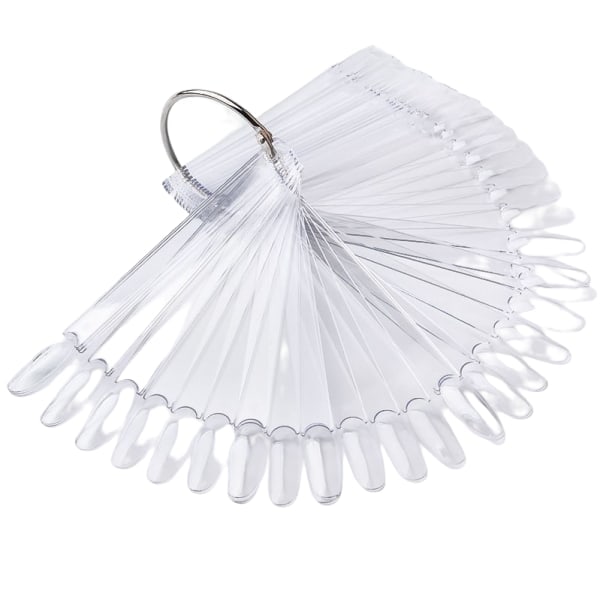 Display tips / display til neglelakprøver 50 tips Transpare Transparent