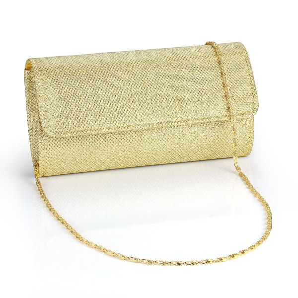 Evening Clutch Bag, Kuvert Clutch Bag Aftonväska för kvinnor, Glittrande Evening Handväska golden