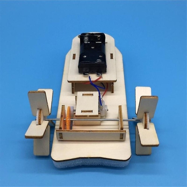 DIY båtmodell materiale sett trebyggesett 3D montering kreativ pedagogisk vitenskapelig eksperiment