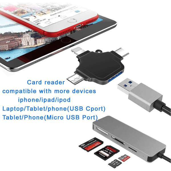 Adapter, kompatibel med Android/iphone/ipad, Lightning/ USB