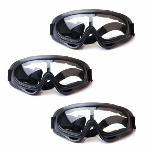 3-pack skyddsglasögon för barn, utomhusspel glasögon för barn för Nerf N-Strike Pistol Elite Gun Game Ögonskydd och för laboratoriearbete transparent