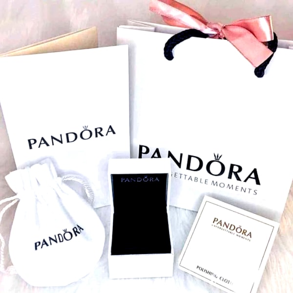 Pandora Sterling Sølv Kamera, Hjerte og Kompas Trippel Vedhæng Charm, Inkluderer Original Æske