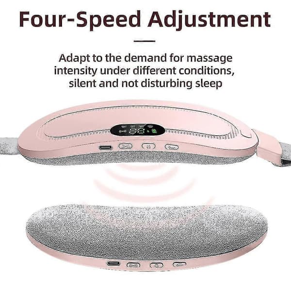 Usb Elektrisk Varmebælte Menstruations Talje Varmepude Massage Periode Smertelindring Kramper Pink