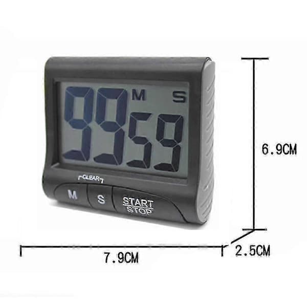 Kjøkken Timer med Magnetisk Bakside, Høy Alarm og Snor, Matlagingstimer