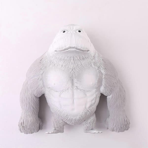 Stræk Gorilla Figur Latex Abe Gorilla Legetøj Blød Elastisk Abe Legetøj Gorilla Stress Relief Grey 23*22