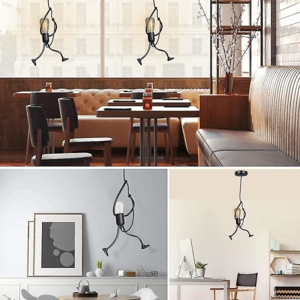 Jern hengelampe, kreativ lysekrone, hengelampe, taklampe for barnerom, soverom, stue, gang, kjøkken - lampe ikke inkludert