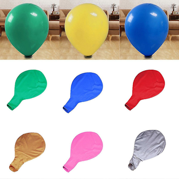 Ballong 91 cm Festivaldekorationer Latex Bröllopsfest Dekorativ Ballong Barnpresent Silver