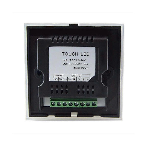DC12V-24V RGB / RGBW Controller Glaspanel Lysdæmper til LED Strips Lampe Sort