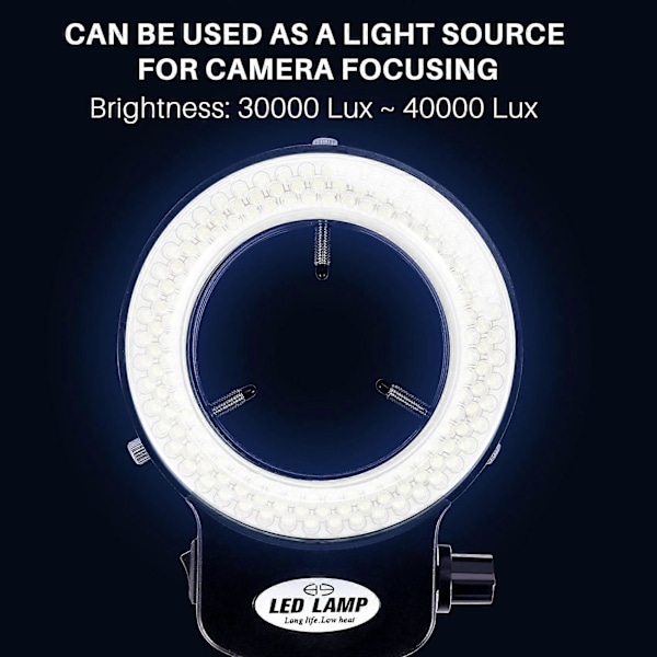 144 LED miniscope ringlys ringlys 0 - 100% justerbar lampe for miniscope ringlys