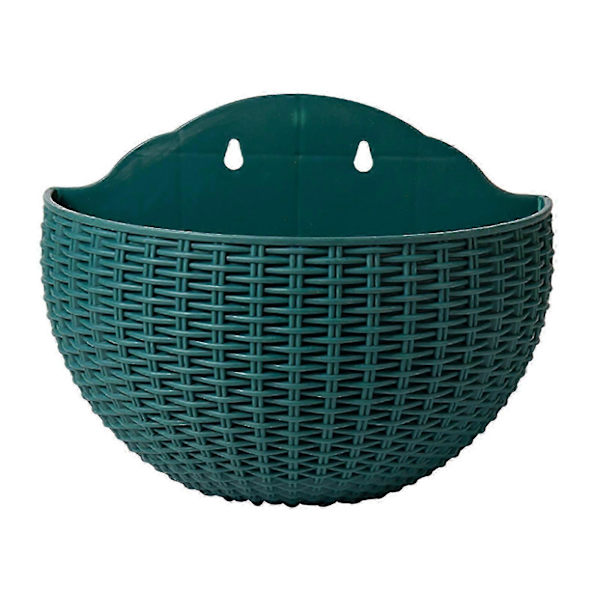 Seinään kiinnitettävät kukkaruukut Kukkaruukku Lahja Parveke Puoliympyrän muotoinen Sisä- ja ulkokäyttöön Kodin koristelu Riippuva eurooppalaistyylinen maljakko Dark green large size