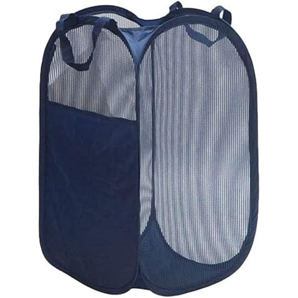 Vikbar tvättkorg 75L Stor tvättkorg, tvättkorgar vikbar rengöringskorg tvättkorg Blue
