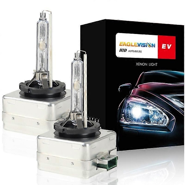 D3S Xenon HID-pærer 35W 6000K Hvit for Charger, 2-pakning