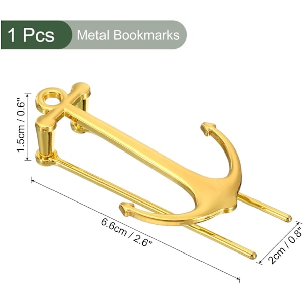 Kreativt metalbogmærke med glat overflade, værktøj til at holde bøger åbne, perfekt til lærere/studerende/bogelskere Golden