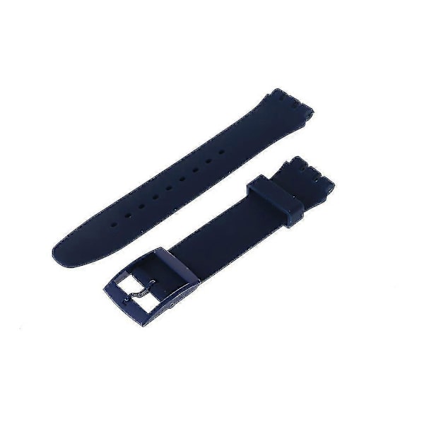Swatch 16/17/19/20 mm:lle Hengittävä Ranneke Hiki- ja naarmuuntumaton Midnight blue L