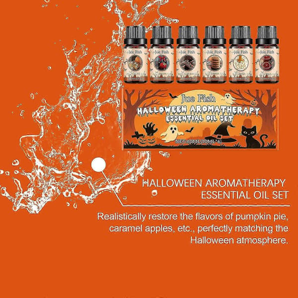 Halloween Aromaterapi Æterisk Oliesæt Langtidsholdbar, Alsidig Diffuser & DIY Projekter Gave