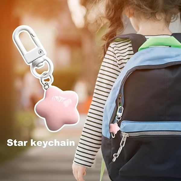 Kannettava Käsilaukun Koriste Monipuolinen Avaimenperä Tähti-riipus Makroniväri Avaimenperä Lompakon Ristiriipus Perhe Kiitospäivä Pink