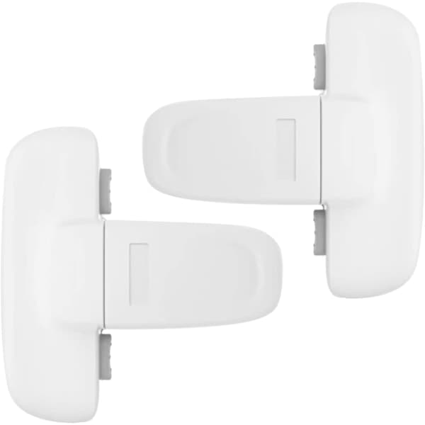 2-pack kylskåpslås för barn, kylskåpsdörrlås för barn, barnsäkra kylskåpslås för kylskåpsdörr frysdörr White
