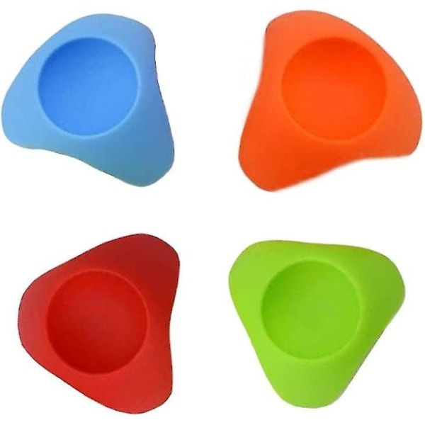 4 stk silikon eggeglass, søte fargerike eggeglass for servering av harde og bløtkokte egg og som komplementerer ethvert frokostbord, tilfeldig farge