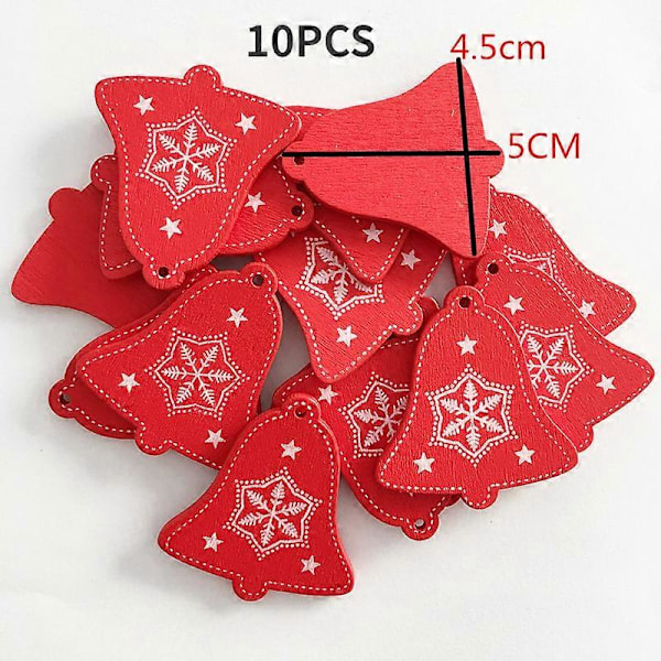 10 kpl/erä DIY Joulukuusen riippuvat koristeet Joulun puiset koristeet Käsityöt Koti 2024 Uuden vuoden juhlatarvikkeet F-Log color-10PCS 5CM