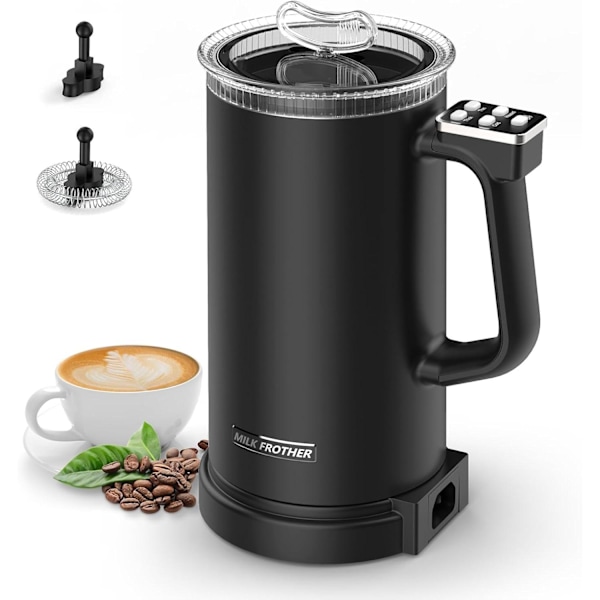 4-i-1 Melkeskummer, Elektrisk Automatisk Kaffe Melkeskummer, Temperaturkontrollert Melkeskummer
