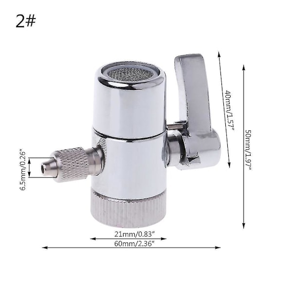Vandfilter Hane Omskifterventil RO System 1/4\" 2.5/8\" 3/8\" Slangekobling Høj Kvalitet 2.5