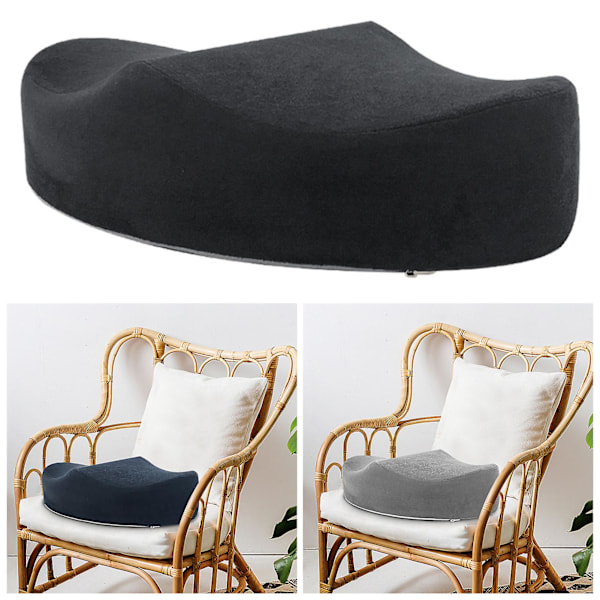 Istuinalusta Memory Foam Ergonominen Tuolin Pehmuste Mukava Ryhtiä Tukeva Tyyny Kotiin Toimistoon Black