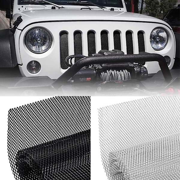 Bilgrill Mesh Aluminium Bil Race Grill Nät Ventil Tuning Hållbar Honeycombs Mesh Grill Enkel Installation för Bil Black hexagon 6 12MM