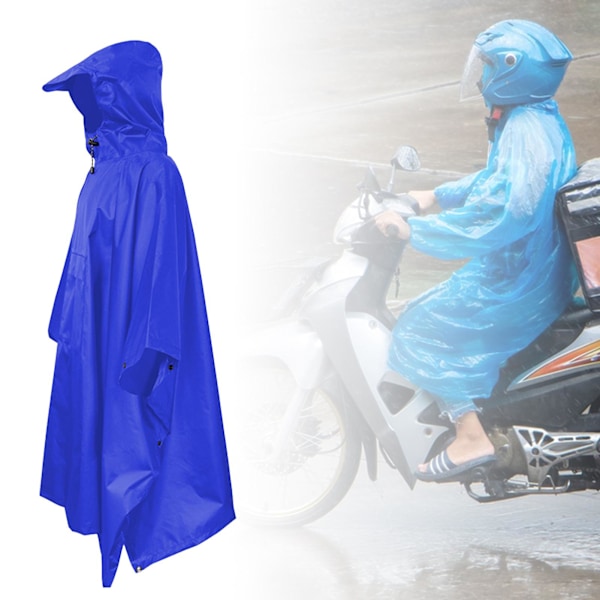 Regnponcho för vuxna, unisex, med förvaringsväska, fickdesign, justerbar dragsko i huvan, lättviktig, vattentät regnrock Army Green