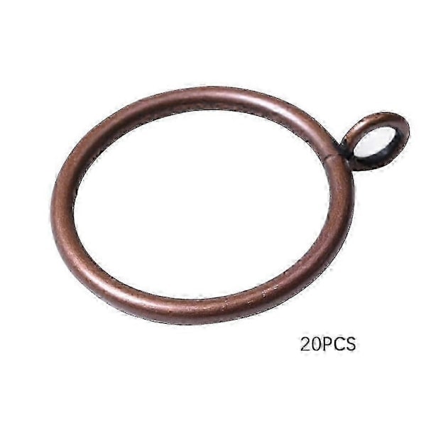 38 mm metalgardinringe med øje til køkken og soveværelse 20pcs Red Bronze