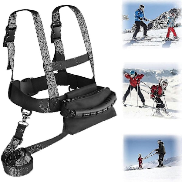Skidsäkerhetssele för barn, nybörjarträning, skridskoåkning, snowboard js Black