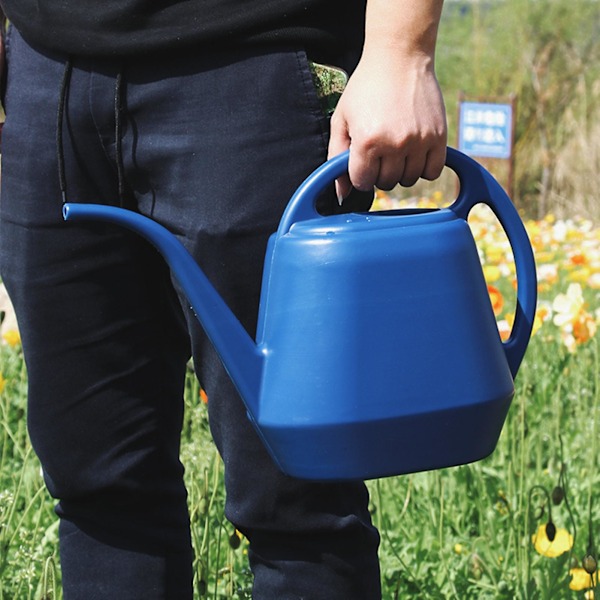 Vattenkanna Hög Kapacitet Halkfri Anti-fall Lång Pip Trädgårdsblommor Vattningsanordning för Bakgård Dark Blue