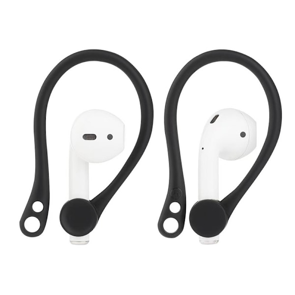 AirPods-krokar Öronkrokar Silikon Öronkrokar Black