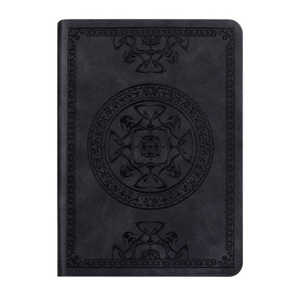 Vintage Læder Notesbog Rejsejournal Bsuiness Notesbog Dagbog til Voksne Gaver Black
