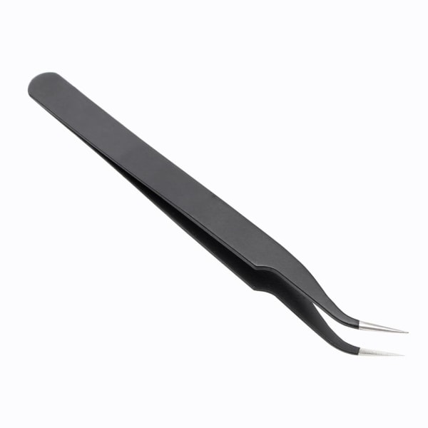 2-pak - Buede pinsetter for negledesigner Svart