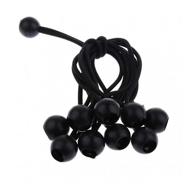 10 Stycken 16 Cm Gummistropp För Kraftig Användning Boll Baldakin Remmar Svart