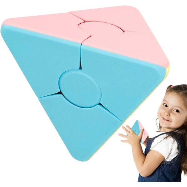 Pyramid Speed Cube - ABS Material Pyraminx Stickerless | Oppmuntre til læring Magic Cube | Flytende rotasjon Puslespill Twist | Visuell glede Puslespill Cube leketøy round beads