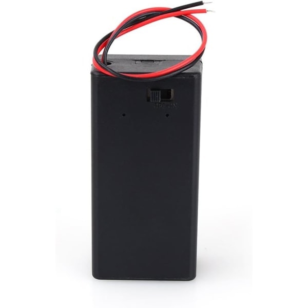 9V Batteriholder, 9V Volt Batteriholderboks DC-kasse med ledningskontakt, 9V PP3 Batteriholder til elektroniske applikationer og små hobbyprojekter