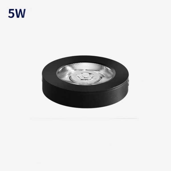 LED-kohdevalaisin alasvalo kattovalaisin 5W Black 5W Black