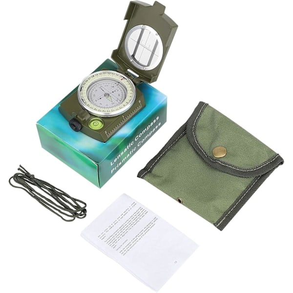 Kompass Vandring Vanntett Militær Navigasjon med Fluorescerende Design Perfekt for Camping Vandring og Andre Utendørsaktiviteter