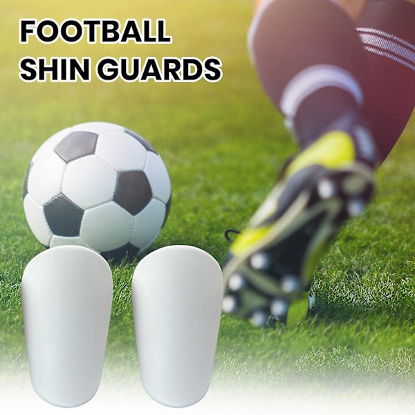 Par Lätta Mini Fotbolls Benskydd Skyddsutrustning Bekväma Flexibla Fotbolls Benskydd För Män Kvinnor Barn Pojkar Flickor-AH White A
