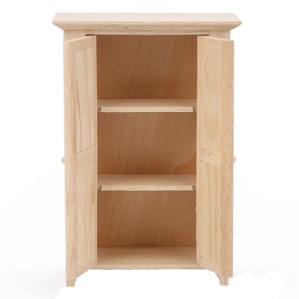 1:12 Dukkehus Miniature Træ Garderobe Simuleret Møbelmodel Legetøjstilbehør