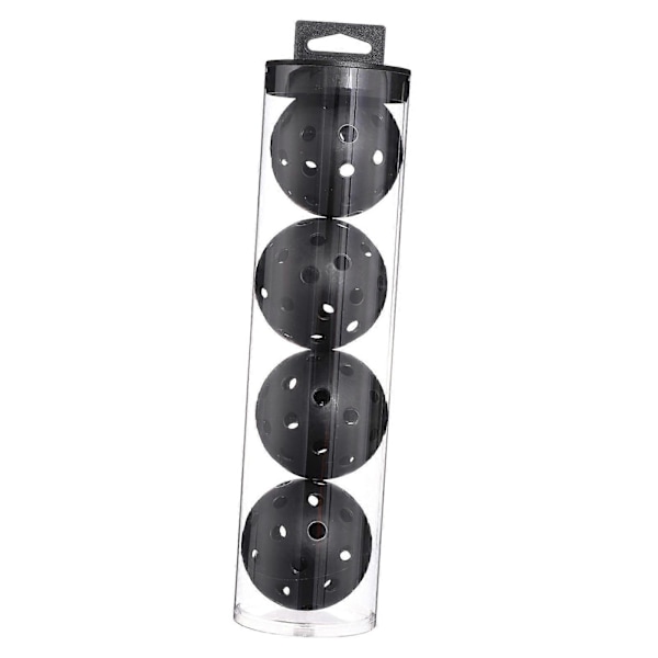 Inomhus Pickleballs - Inomhusbanans Pickleball Bollar - 4-pack Pickleballs - Turnering Pickleballs Black 74mm