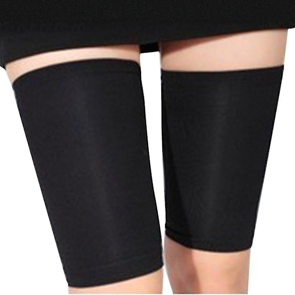 Treningsbukser for kvinner, lår, fettforbrenner, slankende, treningsshapewear, varmer (2 stk, svart)